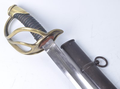 Lot 220 - A Prussian 1860 pattern Cavalry sword, having...