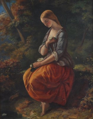 Lot 1309 - 19th century English school - Study of a girl...