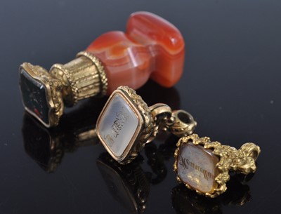 Lot 1138 - An early 19th century gilt metal fob...