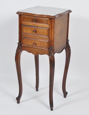 Lot 1420 - A late 19th century French rosewood and marble...
