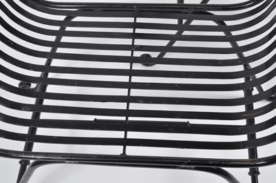 Lot 1455 - A pair of Victorian wrought iron garden window...