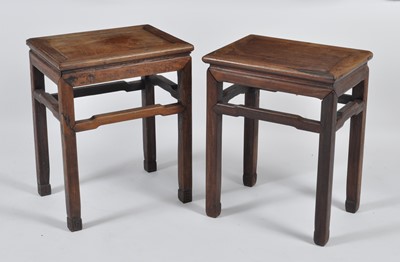 Lot 1283 - A Chinese faded 'rosewood' low occasional...