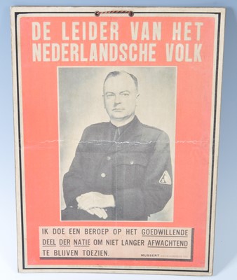 Lot 291 - A WW II Dutch propoganda poster depicting...