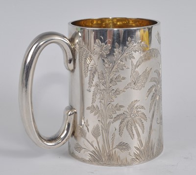 Lot 1092 - A Victorian silver miniature tankard,...
