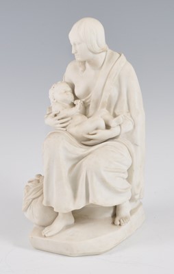 Lot 1034 - A Victorian Minton parian figure group 'The...