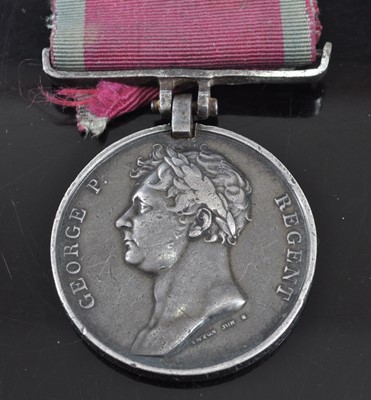 Lot 208 - A Waterloo Medal, 1815, naming WILLM. WALMSLEY....