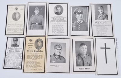 Lot 132 - A collection of ten German Third Reich Death...