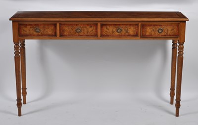 Lot 1411 - An oak and burr oak hall table, in the 18th...