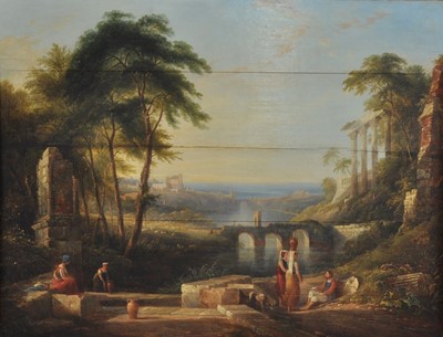 Lot 1325 - 18th century continental school - Figures in a...