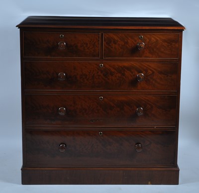 Lot 1439 - A circa 1830 polished mahogany squarefront...