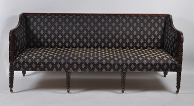 Lot 1385 - A Regency mahogany framed settee, of good size...