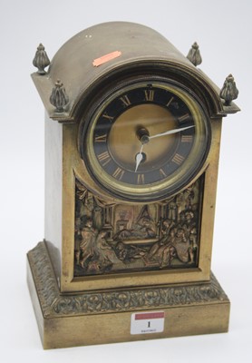 Lot 1 - A late 19th century brass cased dome topped...