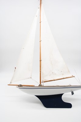 Lot 9 - A mid 20th century blue & white painted model...