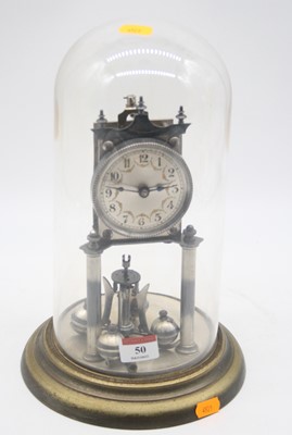 Lot 50 - A 20th century continental anniversary clock...