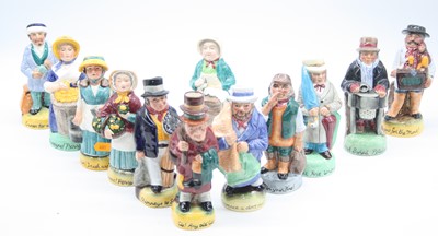 Lot 66 - A set of twelve Franklin porcelain Cries of...