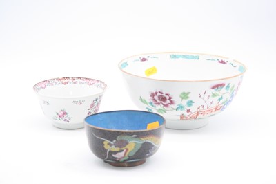 Lot 68 - A 19th century table bowl, the exterior enamel...