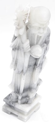 Lot 70 - A soapstone figure carved as Shou-Lao, height...