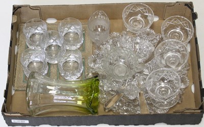 Lot 84 - A box of miscellaneous glassware to include...