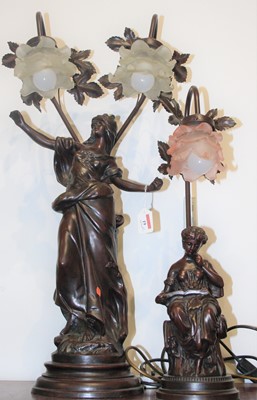 Lot 153 - A large Art Nouveau style resin figural table...