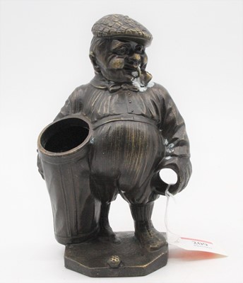 Lot 209 - A reproduction bronzed metal figure of a male...