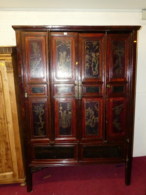Lot 1154 - An early 20th century Chinese stained and...