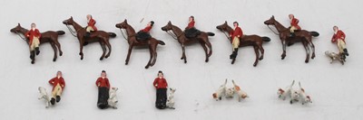 Lot 587 - A small collection of painted lead figures of...