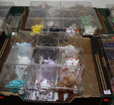 Lot 744 - Two boxes of 21 Ty Beanie Babies, each housed...