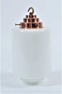 Lot 8 - An Art Deco style copper ceiling pendant,...