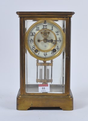 Lot 55 - An early 20th century lacquered brass cased...