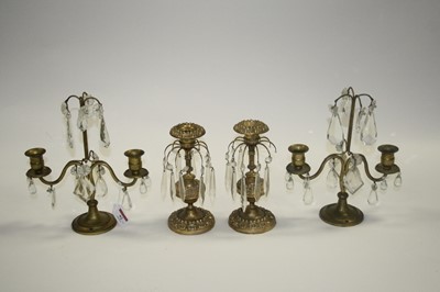 Lot 92 - A pair of 19th century gilt metal table...