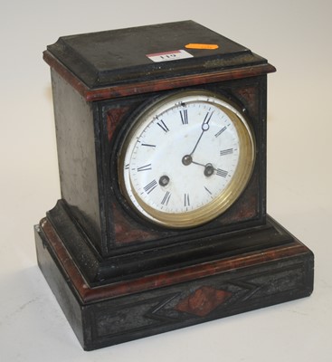 Lot 119 - A Victorian black slate and rouge marble eight-...