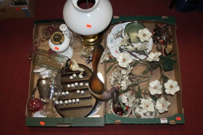 Lot 153 - Two boxes of various ceramics and glass, to...