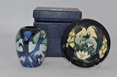 Lot 219 - A Moorcroft Lamia pattern dish, boxed,...