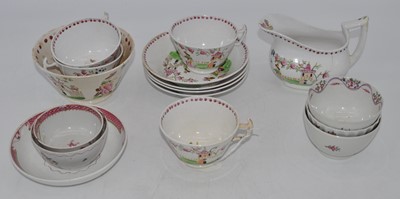 Lot 224 - A collection of 19th century porcelain, to...
