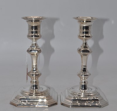 Lot 233 - A pair of Elizabeth II loaded silver table...