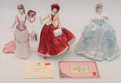 Lot 242 - A Royal Worcester porcelain figure of a lady...