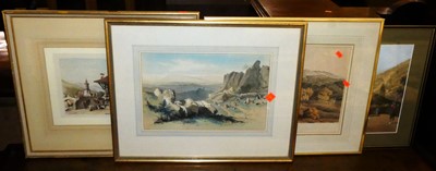 Lot 1042 - Four various 19th century topographical colour...