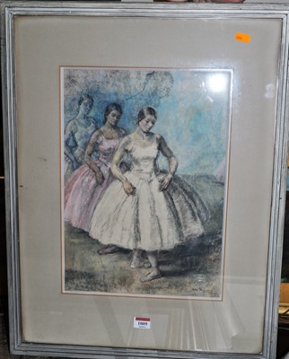 Lot 1009 - Heber Thompson - Ballerinas, pastel, signed...