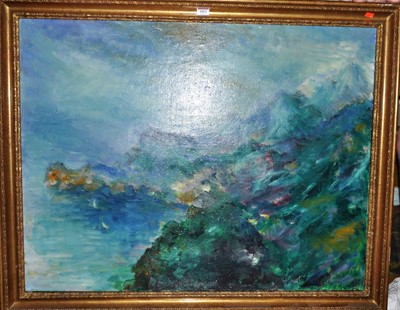 Lot 1011 - G Morland - Malawka, contemporary oil on...