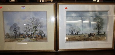 Lot 1054 - Brian C Day - Farmhouse and buildings,...