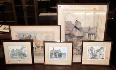 Lot 1058 - Assorted topographical pictures and prints, to...