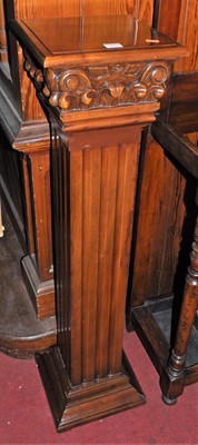 Lot 1145 - A contemporary mahogany square fluted pedestal...