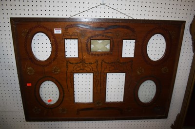 Lot 1149 - An Edwardian penwork decorated rectangular...