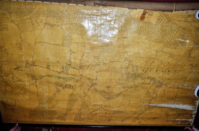Lot 1152 - A rolled and linen backed Ordnance Survey map...