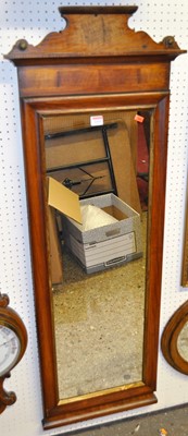Lot 1169 - A walnut cushion framed rectangular wall...