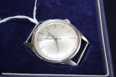 Lot 387 - A vintage gent's Longines steel cased manual...