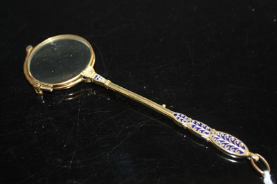 Lot 397 - A pair of circa 1900 gilt metal and enamel set...