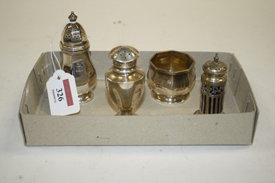 Lot 326 - An Edward VIII silver sifter of octagonal form,...