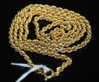 Lot 437 - A Mappin & Webb 18ct gold rope twist necklace,...