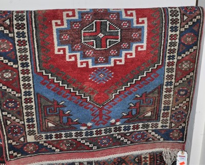 Lot 1206 - Three various small Persian red ground Tabriz...
